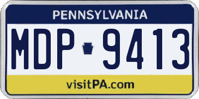 PA license plate MDP9413