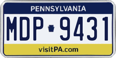 PA license plate MDP9431