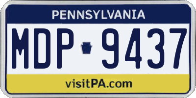 PA license plate MDP9437