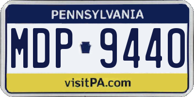 PA license plate MDP9440