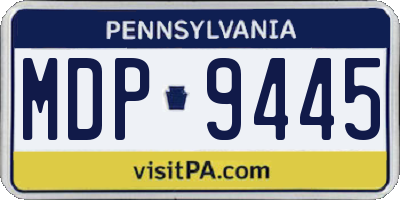 PA license plate MDP9445