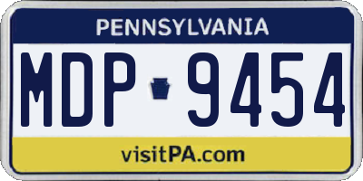 PA license plate MDP9454