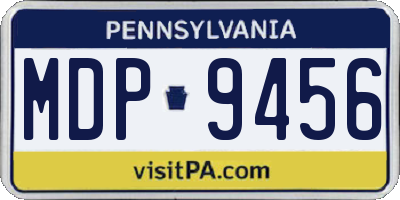 PA license plate MDP9456