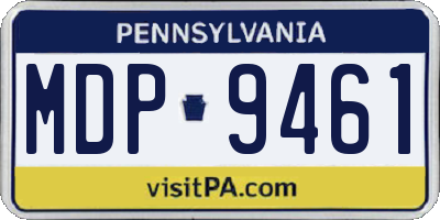 PA license plate MDP9461
