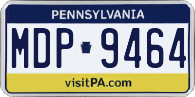 PA license plate MDP9464
