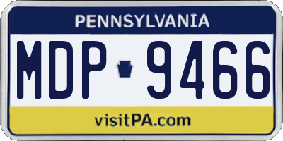 PA license plate MDP9466