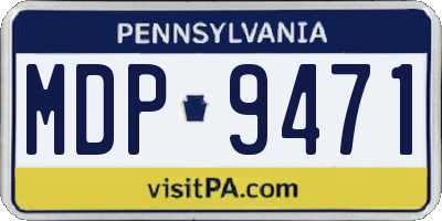 PA license plate MDP9471