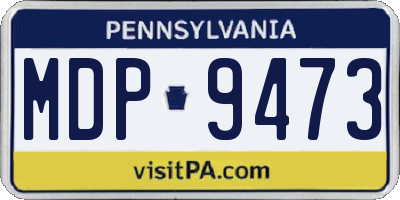 PA license plate MDP9473