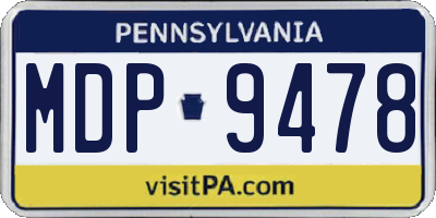 PA license plate MDP9478