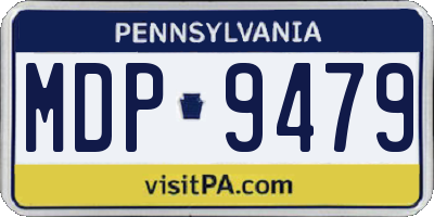 PA license plate MDP9479