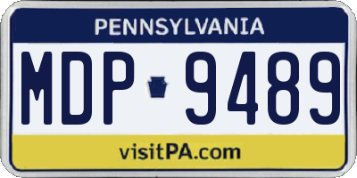 PA license plate MDP9489