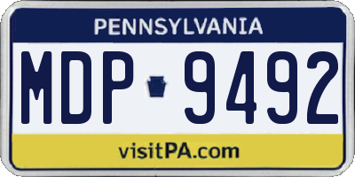 PA license plate MDP9492