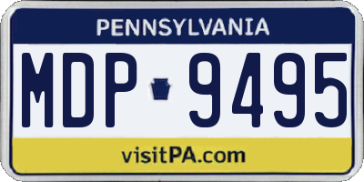 PA license plate MDP9495