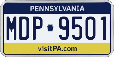PA license plate MDP9501