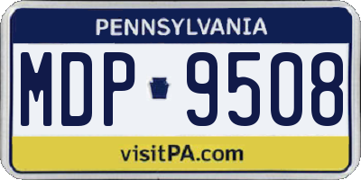 PA license plate MDP9508