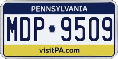 PA license plate MDP9509