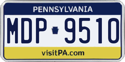 PA license plate MDP9510