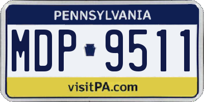 PA license plate MDP9511