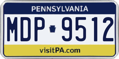 PA license plate MDP9512