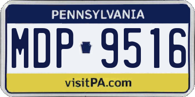 PA license plate MDP9516
