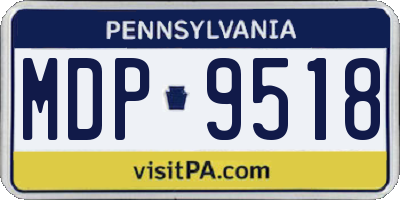 PA license plate MDP9518