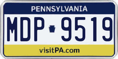 PA license plate MDP9519