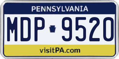 PA license plate MDP9520