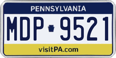 PA license plate MDP9521