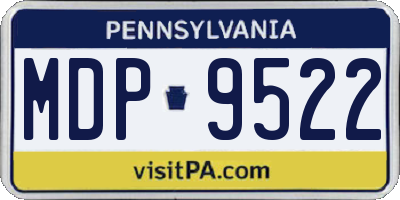 PA license plate MDP9522