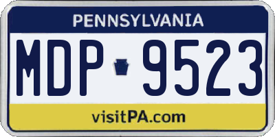 PA license plate MDP9523