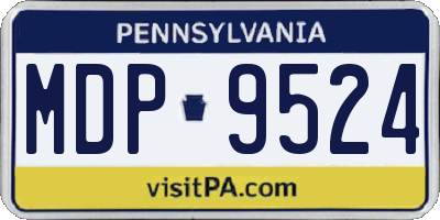PA license plate MDP9524