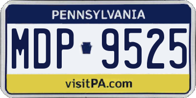 PA license plate MDP9525
