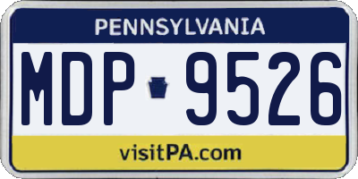 PA license plate MDP9526
