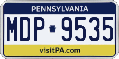 PA license plate MDP9535