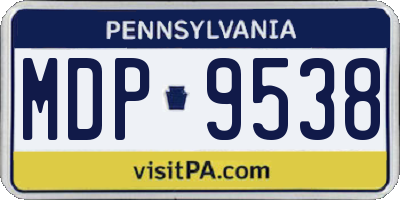 PA license plate MDP9538