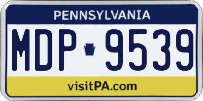 PA license plate MDP9539