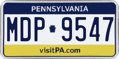 PA license plate MDP9547