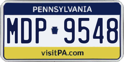 PA license plate MDP9548