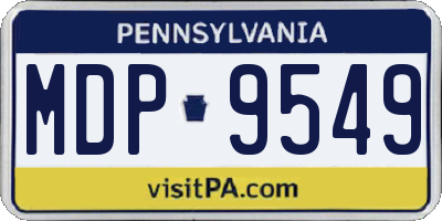 PA license plate MDP9549