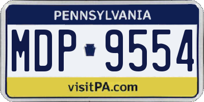 PA license plate MDP9554