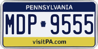 PA license plate MDP9555