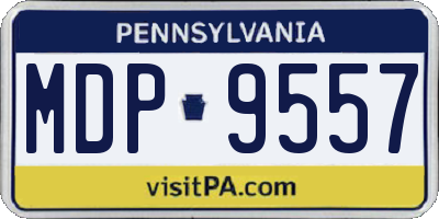 PA license plate MDP9557