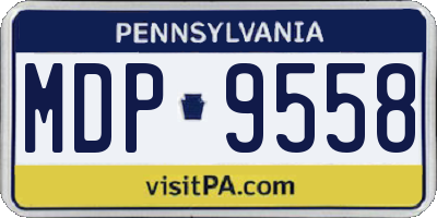 PA license plate MDP9558