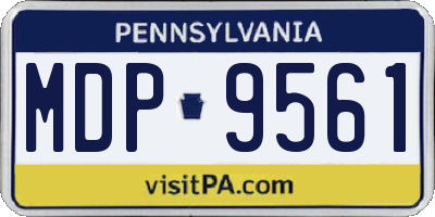 PA license plate MDP9561