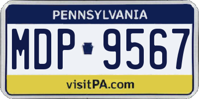 PA license plate MDP9567