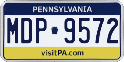 PA license plate MDP9572