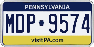 PA license plate MDP9574