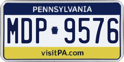 PA license plate MDP9576