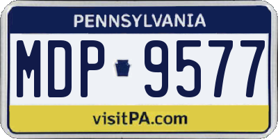 PA license plate MDP9577