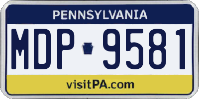 PA license plate MDP9581